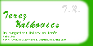 terez malkovics business card