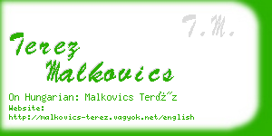 terez malkovics business card